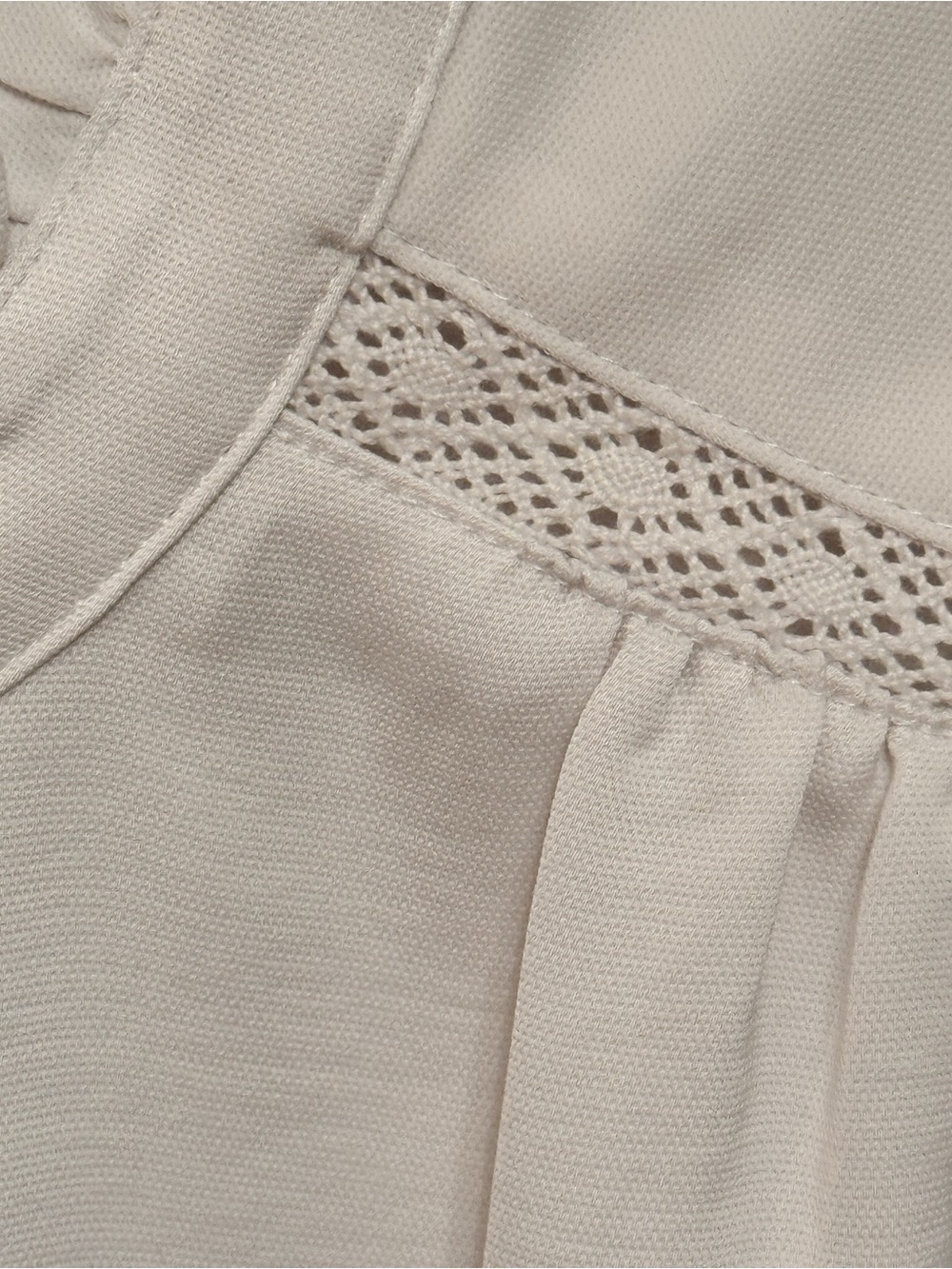 LC Lauren Conrad Ivory Ruffle Neck Blouse 2X NWT Long Sleeve Workwear - Picture 4 of 9